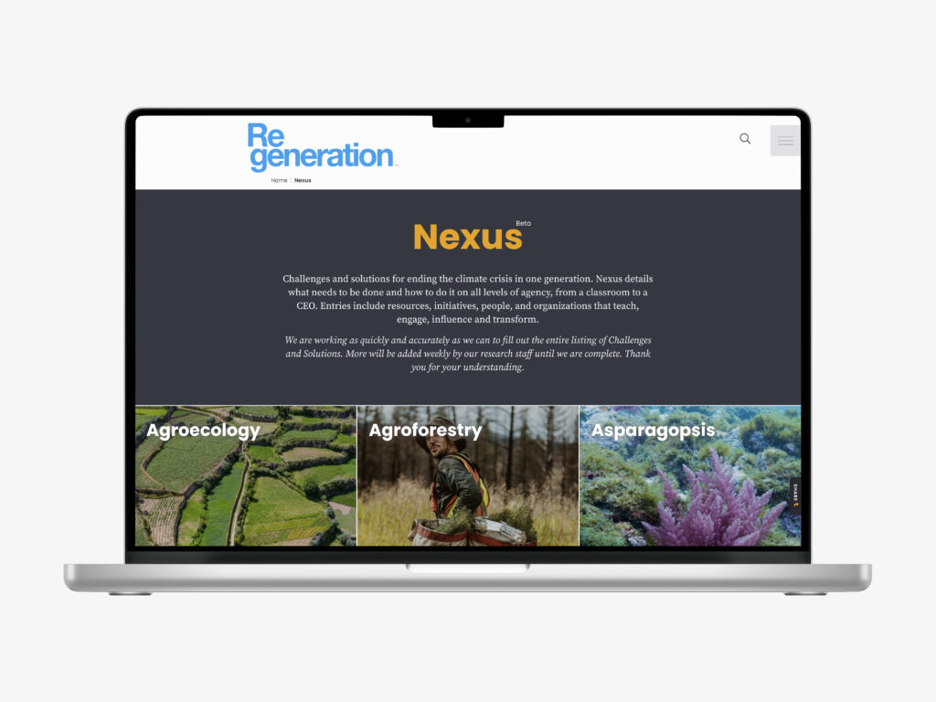 米国Regenerationで公開されているNexusのスクリーンショット